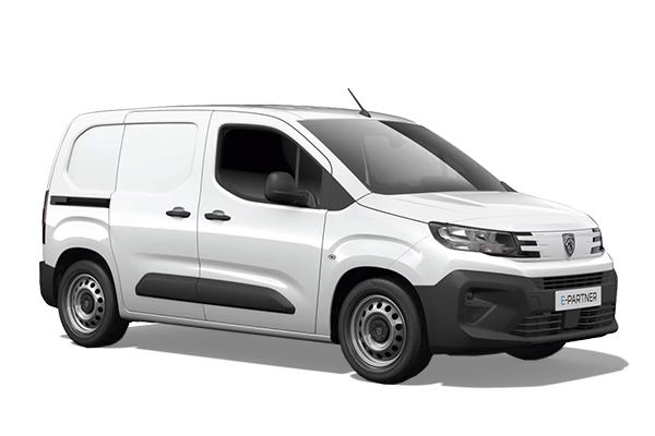 Vue latérale du fourgon PEUGEOT E-PARTNER III - 2021 – modèle utilitaire gris aménageable